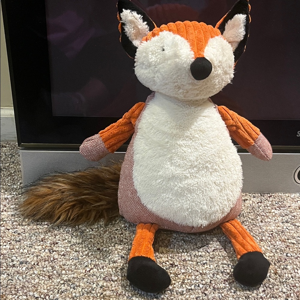 Plush Fox Stuffed Animal Toy - Orange and White